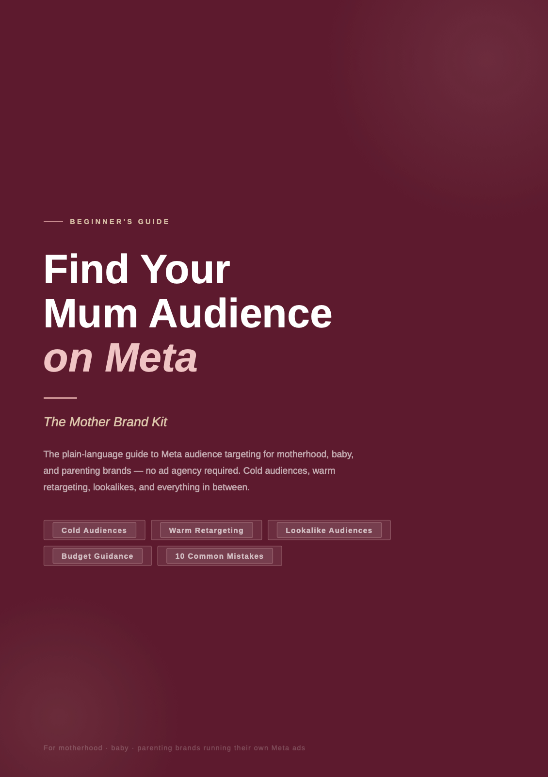 'Find Your Mum Audience' On Meta Guide